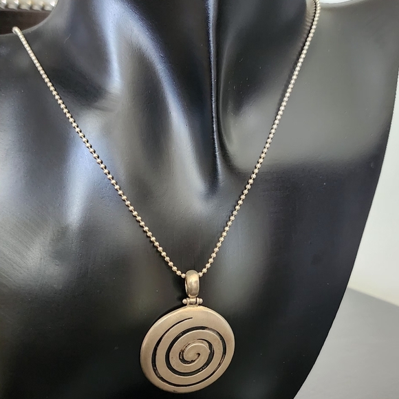 Sterling silver modernist necklace - Picture 6 of 8